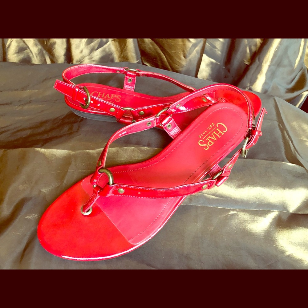 Chaps Red Sandals
